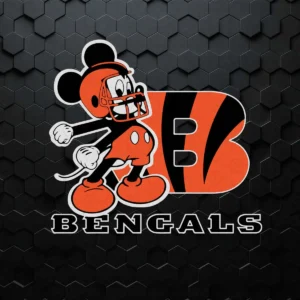 modern with a playful twist Bengals classic SVG design showing excitement for Cricut and Silhouette cutting machines