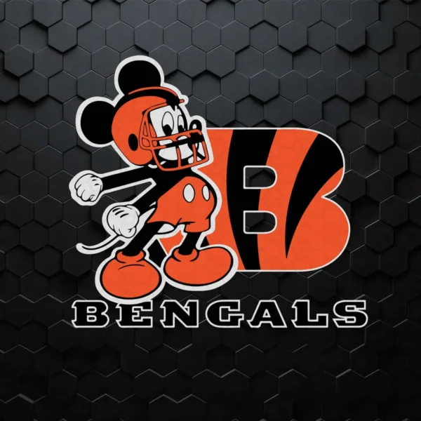 modern with a playful twist Bengals classic SVG design showing excitement for Cricut and Silhouette cutting machines