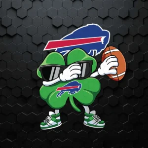 Dabbing Shamrock Football St Patricks Day Buffalo Bills SVG