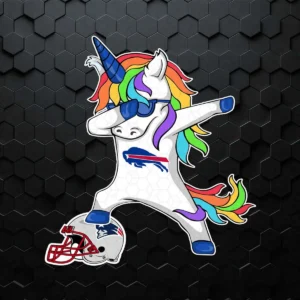Dabbing Unicorn Steps On Helmet Buffalo Bills SVG