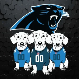 Dachshund Dog Fan Carolina Panthers SVG Dog Dad Cricut File