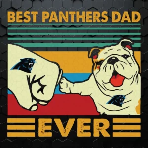 Dad Ever And Dog Fan Carolina Panthers SVG Father's Day