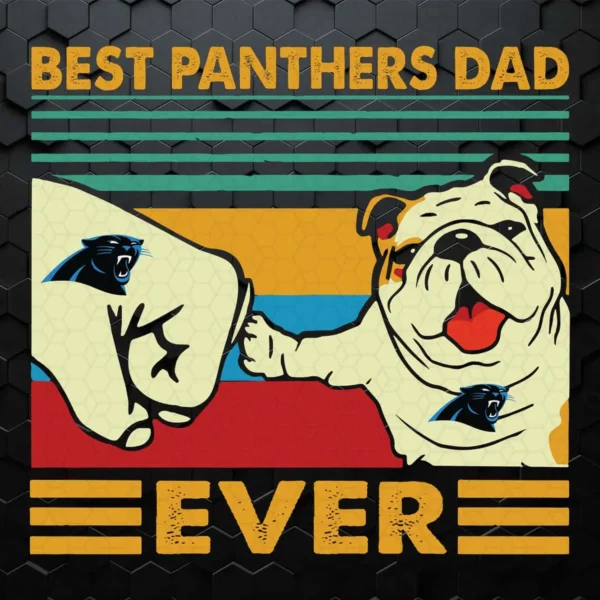 Dad Ever And Dog Fan Carolina Panthers SVG Father's Day