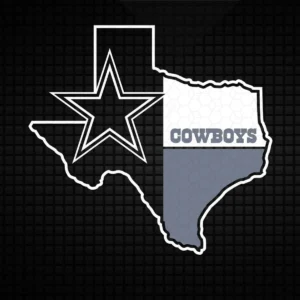 modern with a bold, graphic approach Cowboys logo SVG design showing pride for Cricut and Silhouette cutting machines