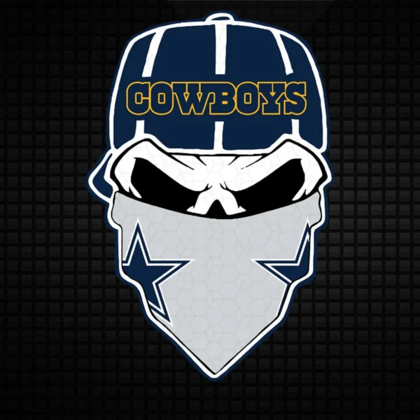 bold and modern with a touch of vintage flair Cowboys skull SVG design showing pride for Cricut and Silhouette cutting machines