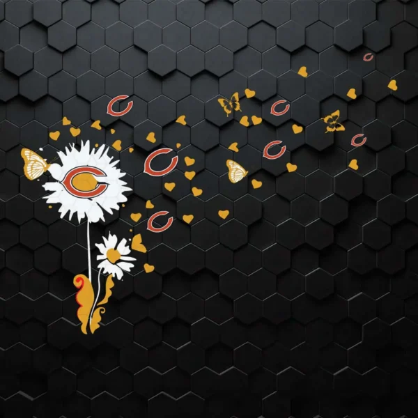 Dandelion and Chicago Bears Logo SVG Cricut File