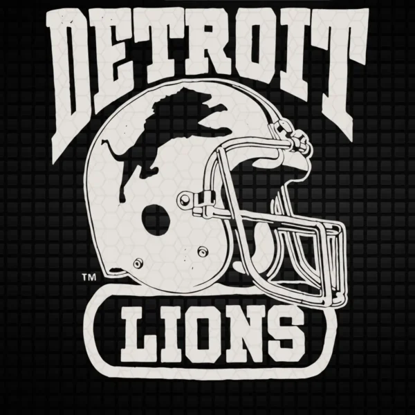 vintage with a bold, graphic approach Lions helmet SVG design showing pride for Cricut and Silhouette cutting machines