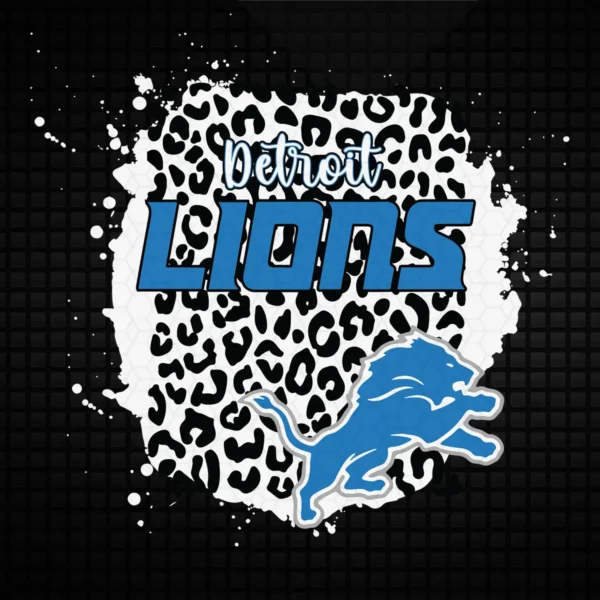 modern with a bold and playful twist, incorporating animal print for a unique flair Lions classic SVG design showing excitement and pride for Cricut and Silhouette cutting machines