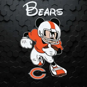 Disney Mickey Mouse Love Chicago Bears SVG Cricut File