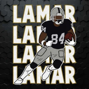 Football Player 'LAMAR' Graphic SVG