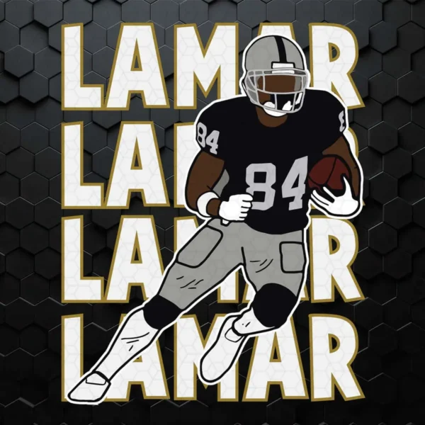 Football Player 'LAMAR' Graphic SVG