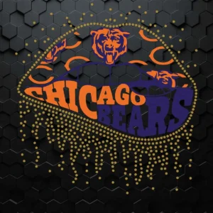 Football Sexy Lips SVG For Chicago Bears Fangirls