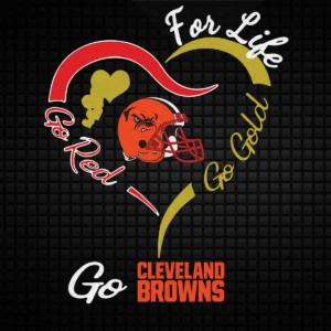 modern with a playful twist, incorporating heart motifs to symbolize loyalty and passion Browns classic SVG design showing pride and loyalty for Cricut and Silhouette cutting machines