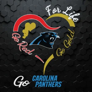 For Life Go Carolina Panthers Nfl Heart SVG Cricut File