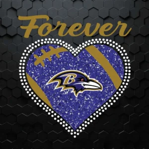 Forever Baltimore Ravens Heart Diamond SVG