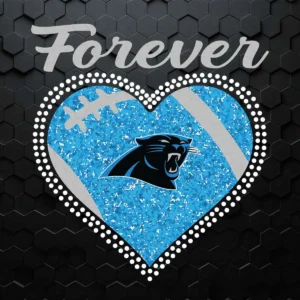 Forever Carolina Panthers Heart Diamond SVG Digital File