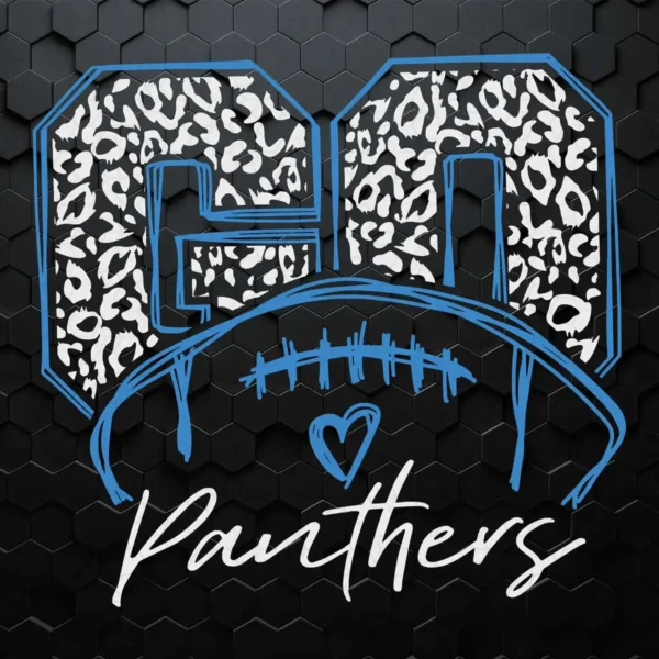 Funny Design - Go Panthers Football Cameo Mom SVG