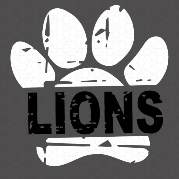 vintage with a bold, rugged aesthetic Lions classic SVG design showing pride for Cricut and Silhouette cutting machines