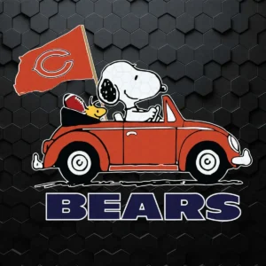 Funny Snoopy Driving Volkswagen Chicago Bears SVG