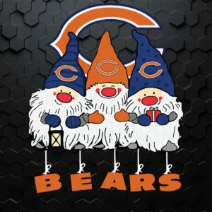 Gnomes Chicago Bears Happy Christmas SVG Digital File
