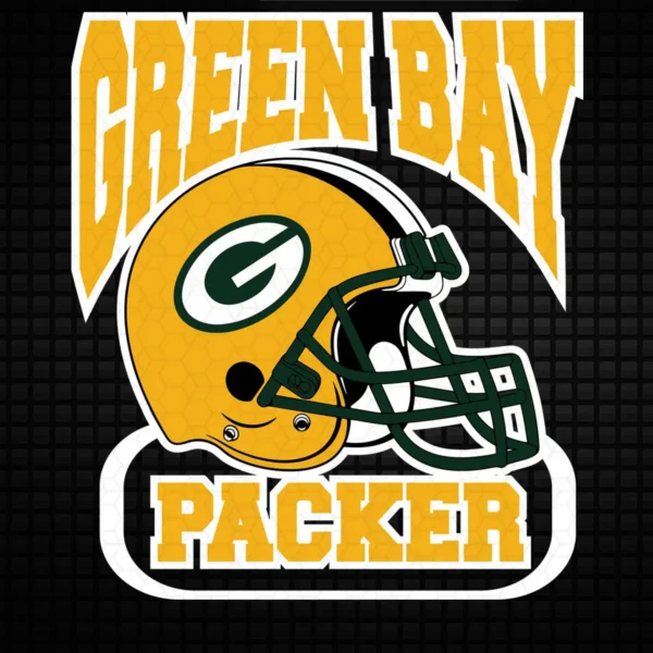 vintage with bold elements Packers helmet SVG design showing pride for Cricut and Silhouette cutting machines
