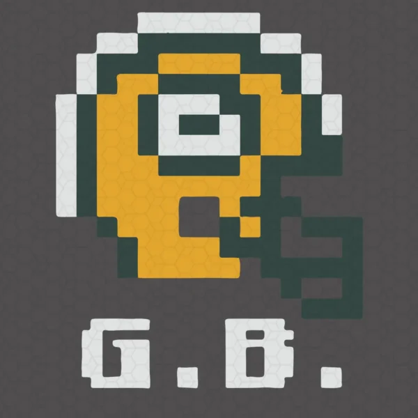 vintage pixel art with a retro feel Packers logo SVG design showing nostalgia and pride for Cricut and Silhouette cutting machines