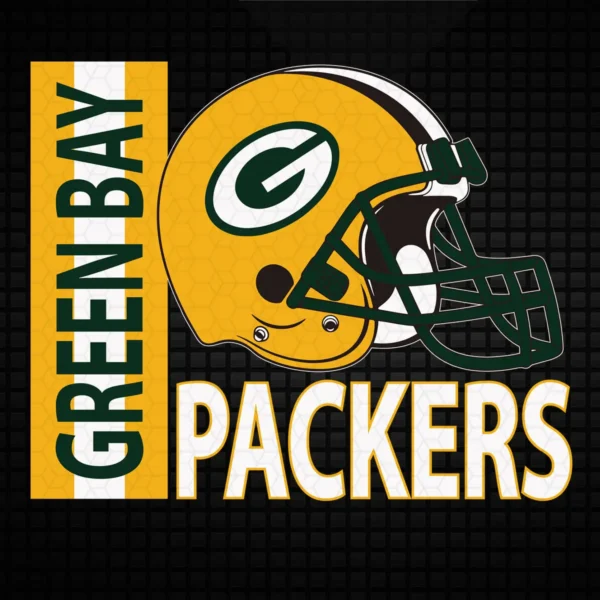 modern with vintage influences Packers helmet SVG design showing pride for Cricut and Silhouette cutting machines