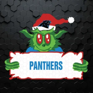 Grinch Santa Hat Carolina Panthers SVG Cricut Digital Download