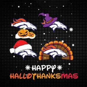 modern and playful with a festive twist Broncos classic SVG design showing joy and excitement for Cricut and Silhouette cutting machines