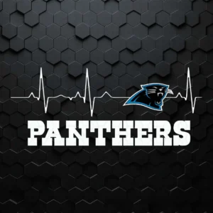 Heartbeat Panthers Logo SVG Cricut Digital Download