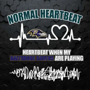 Heartbeat When My Baltimore Ravens Are Playing SVG