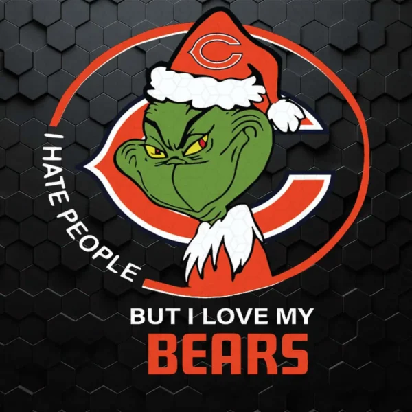 I Hate People But I Love My Chicago Bears SVG