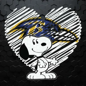 I Love Baltimore Ravens Snoopy In My Heart Nfl SVG