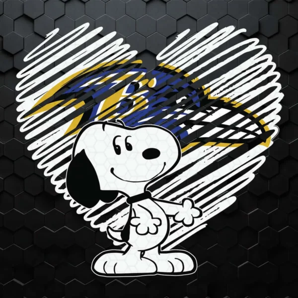 I Love Baltimore Ravens Snoopy In My Heart Nfl SVG