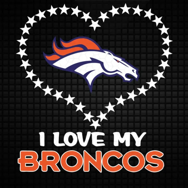 modern with a bold and playful aesthetic Broncos classic SVG design showing excitement and pride for Cricut and Silhouette cutting machines