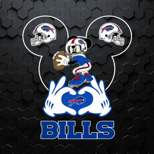 I Love The Bills Mickey Mouse Buffalo Bills PNG