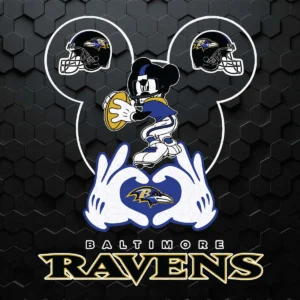I Love The Ravens Mickey Mouse Baltimore Ravens SVG