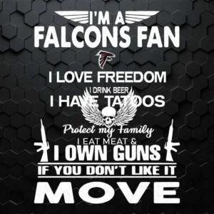 I'm A Atlanta Falcons Fan I Love Freedom I Drink Beer I Have Tattoos SVG