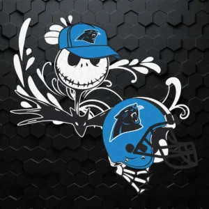 Jack Skellington Carolina Panthers SVG Halloween Party