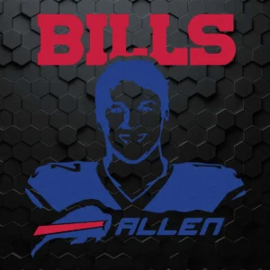 Josh Allen Buffalo Bills Player SVG For Cricut File Silhouette