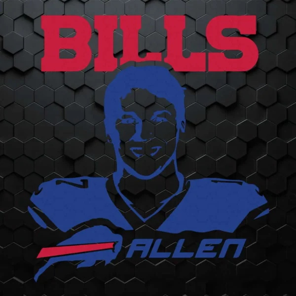 Josh Allen Buffalo Bills Player SVG For Cricut File Silhouette