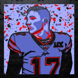 Josh Allen No17 Buffalo Bills Player Logo Sports SVG