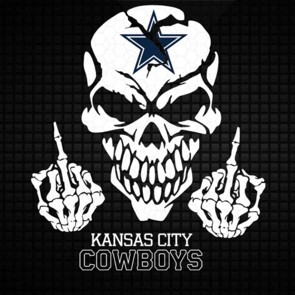 bold and edgy with a vintage twist Cowboys skull SVG design showing defiance and pride for Cricut and Silhouette cutting machines