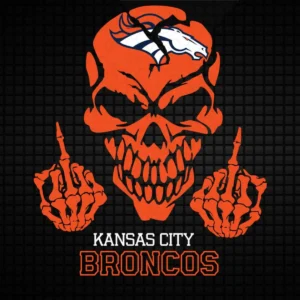 bold and edgy with a vintage twist Broncos skull SVG design showing excitement and pride for Cricut and Silhouette cutting machines