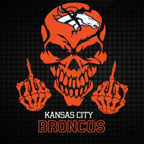 bold and edgy with a vintage twist Broncos skull SVG design showing excitement and pride for Cricut and Silhouette cutting machines
