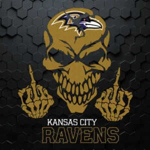 Kansas City X Baltimore Ravens Skull SVG Cricut File