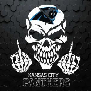 Kansas City  X Carolina Panthers Skull SVG File Cricut