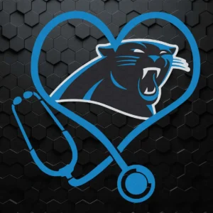 Life Heart Carolina Panthers SVG Cricut File