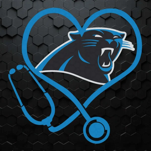 Life Heart Carolina Panthers SVG Cricut File