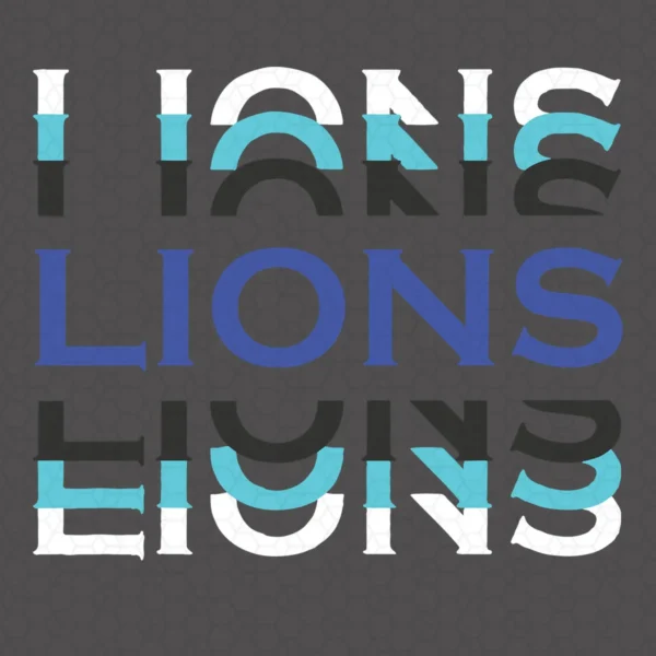 modern and bold with a playful twist Lions classic SVG design showing excitement and pride for Cricut and Silhouette cutting machines